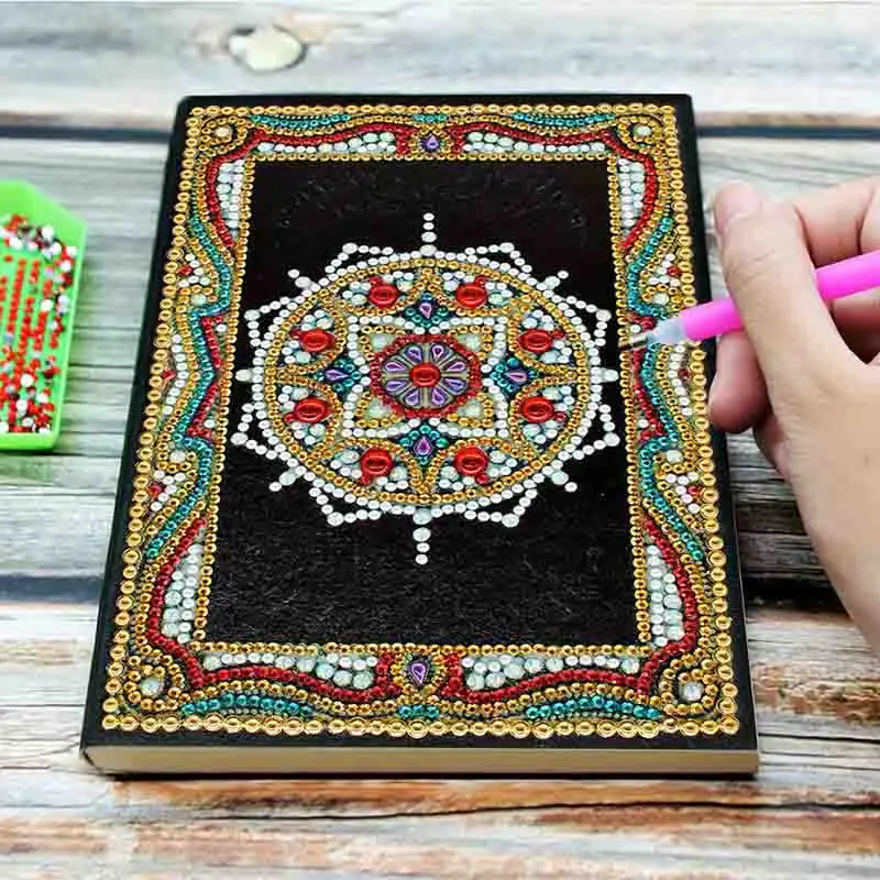 

64 Pages Diamond Painting Notebook DIY Mandala Special Shaped Diamond Embroidery Cross Stitch A5 Notebook Diary Book