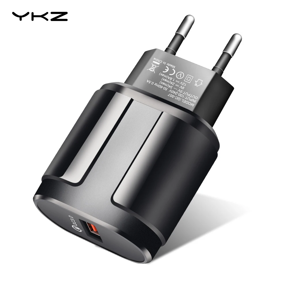 Сетевое зарядное устройство YKZ с USB портами и поддержкой быстрой зарядки 3 0 18