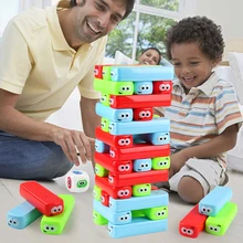 Tower Stacker Fun Building Blocks Toys Domino Stacker Extract Building Educational Board Game Family Funny Stack Game