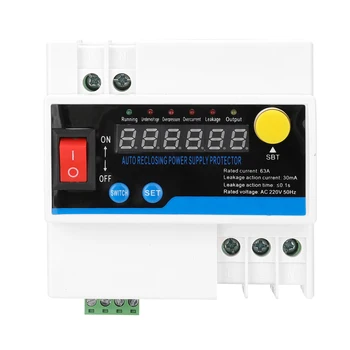 

Household 63A Single-Phase Automatic Reclosing Leakage Protector Electric Source Protecting Device