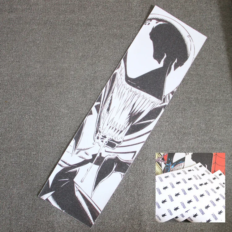 83*23 см скейтборд из песочной бумаги с рисунком Человека-паука абразивная бумага Скейтборд Доска из песочной бумаги для скейтбординга самокат клейкая лента - Цвет: A