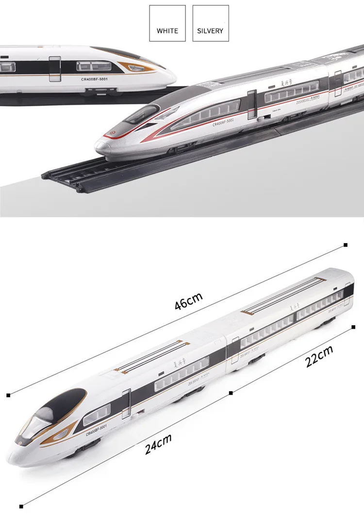 High quality 1:87 Renaissance high-speed train alloy model,simulation sound and light pull back children's toys,free shipping