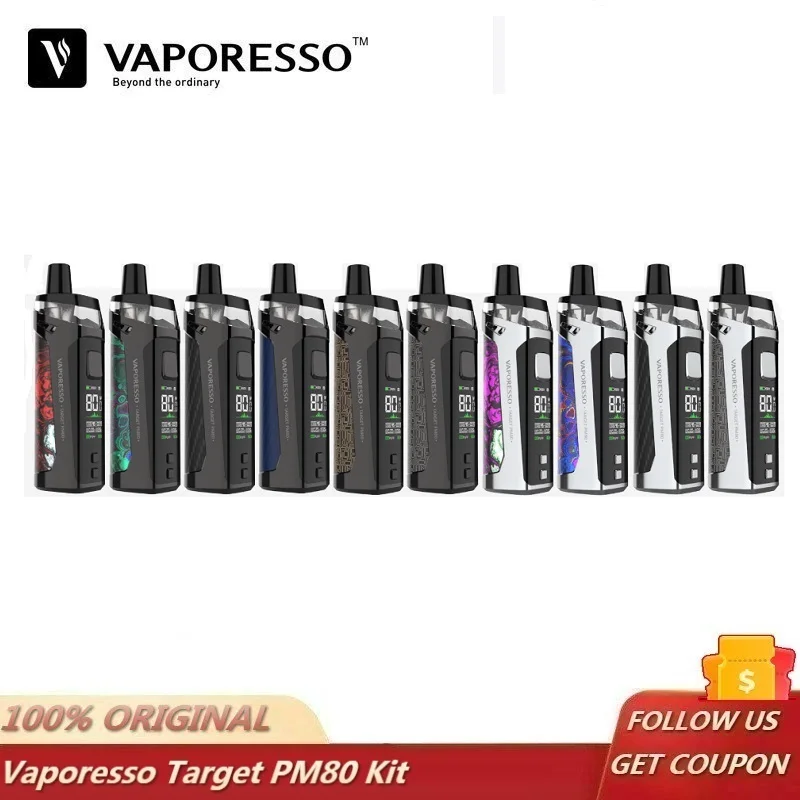 В наличии Vaporesso Target PM80 Mod Pod Kit 2000 мАч встроенный аккумулятор с 4 мл 80 Вт System Vape VS Vinci X