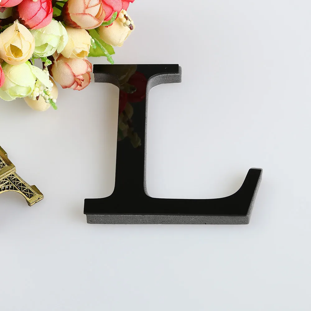 Буквы акриловые буквы 26 буквы DIY 3D зеркальные акриловые настенные наклейки домашний декор Настенная роспись D5