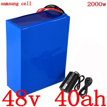 شراء48V 40AH دراجة كهربائية بطارية 48V 40AH 2000W ليثيوم بطارية سكوتر كهربائي 48V بطارية أيون الليثيوم استخدام Samsung الخليوي