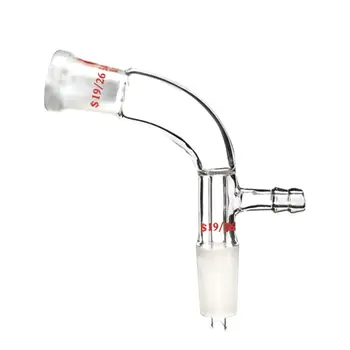 

19/26,Glass Vacuum Take-off Adapter,105 Bend,Ground Joint,Lab Take Off