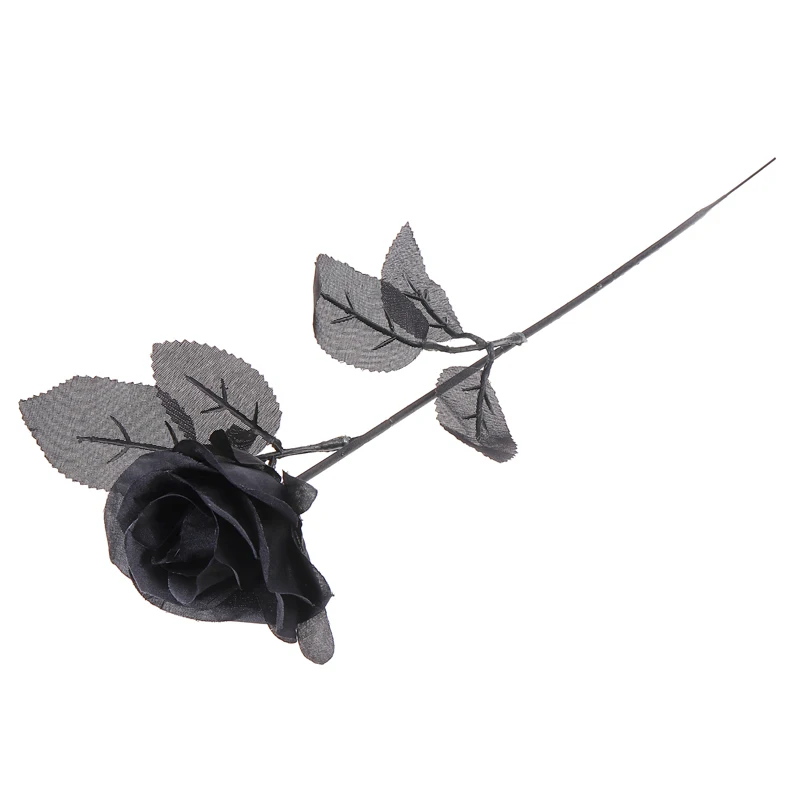 10pcs/lot 45cm Artificial Black Rose Flower Halloween Gothic Flowers  Wedding Home Party Fake Flower Dcor - Artificial Flowers - AliExpress