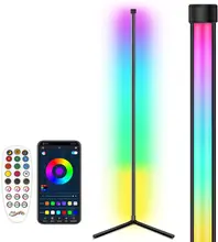 Lashahope LED floor lamp| RGB color-changing mood light corner light| with bluetooth app and remote control led bar