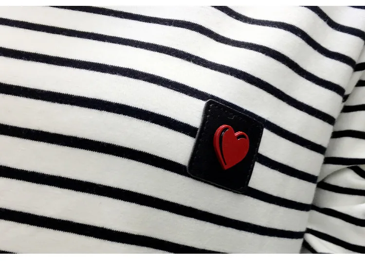 2022 Women Striped T Shirts Long Sleeve 95% Cotton Tops Casual Women Autumn T Shirts Tops Women TopsPull Femme524_voghion.com