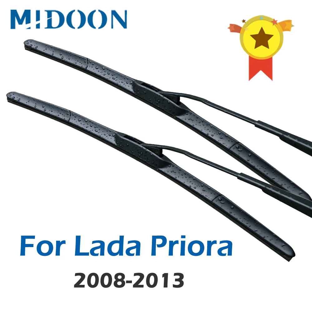 Гибридные щетки стеклоочистителя MIDOON для Lada Priora Fit крюковые рычаги 2008 2009 2010 2011 2012