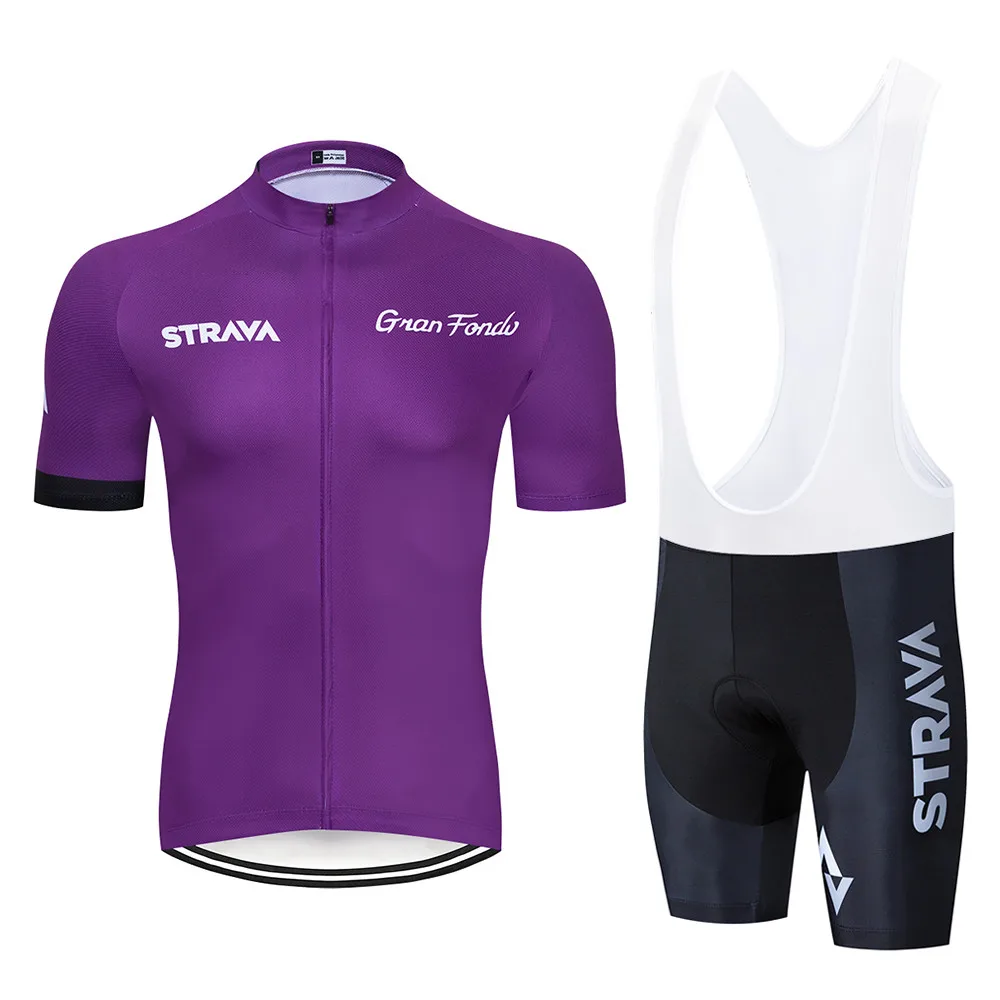 STRAVA Велоспорт Джерси мужская стильная, с короткими рукавами Спортивная одежда для велоспорта открытый mtb ropa ciclismo велосипед - Цвет: Cycling set