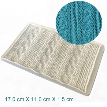 

2020 New Sweater Texture Bakeware Silicone Mould Cake Fondant Decorating Border Baking Mold DIY Kitchen Tool