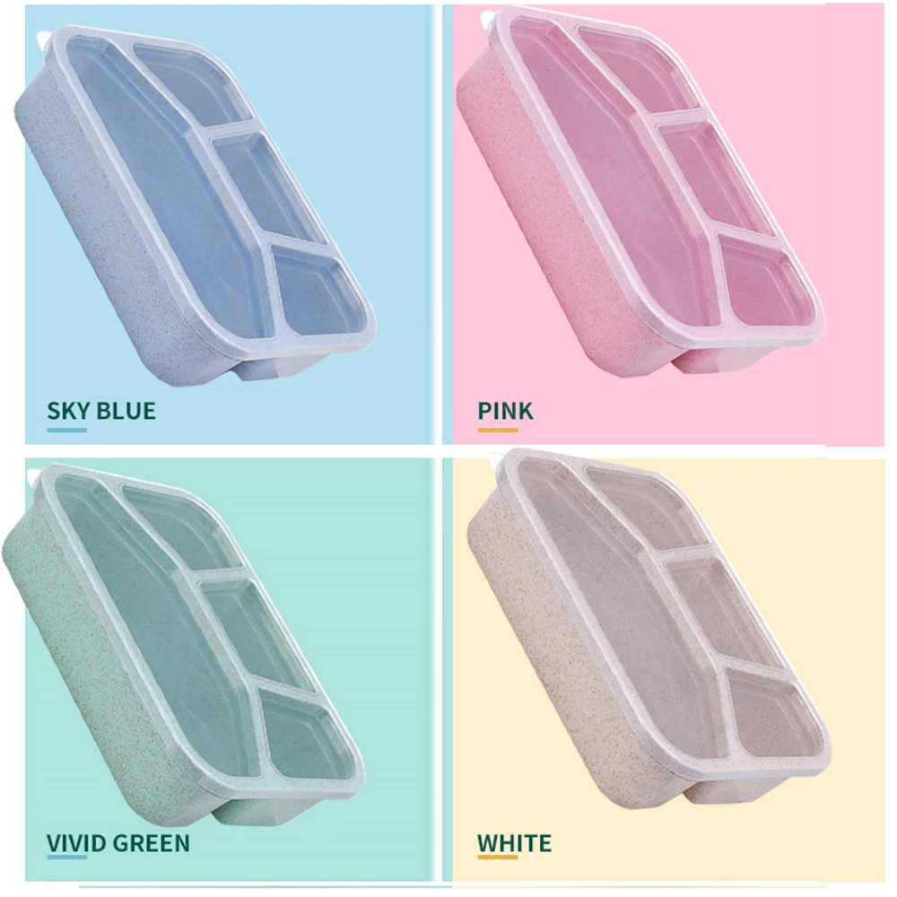 Ланч бокс Bento для микроволновой печи коробка из пшеничной соломы пищевой