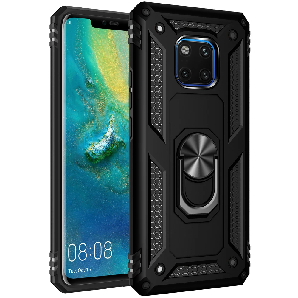 

for Huawei Mate 30 20 P30 Pro Lite Y5 Y9 2019 Case,Military Grade 15ft. Drop Tested Protective Kickstand Magnetic Car Mount Case