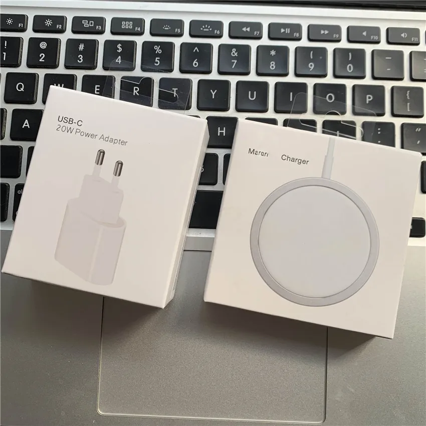 Orignal 15 Вт Беспроводное зарядное устройство для iPhone 12 Pro Max Mini быстрое магнитное с европейской вилкой 20 QI
