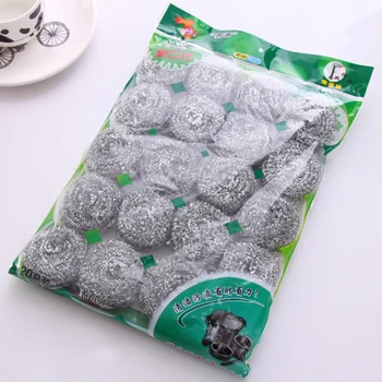 

New 20Pcs/lot Kitchenware Scouring Pad Household Stainless Steel Wool Kitchen Supplies Pot Scrubber Kitchen Cleaner Pan Scourer