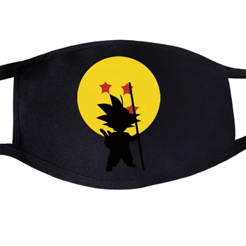 

Dragon Ball Japanese Anime Pattern Face Masks Mouth Dustproof Unisex Anti Dust Cycling Respirator Protective Dragonball Mask