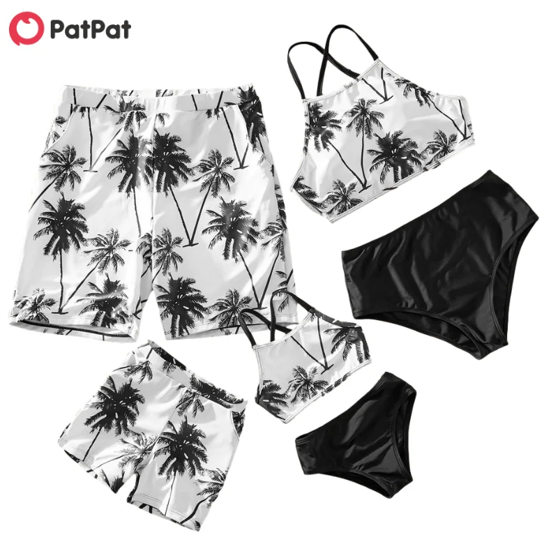 Hot Item PatPat 2021 New Arrival Summer Coconut Tree Family Matching Swimsuits aKwjMmnzkAy