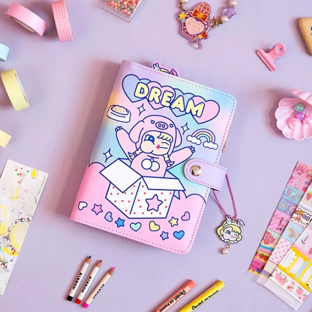 Kawaii DIY записная книжка A6, корейский дневник на спирали, планировщик, органайзер, записная книжка, записная книжка для девочек