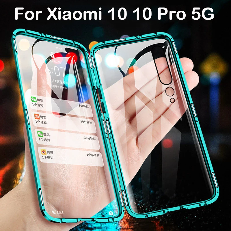 

Magnetic Case For Xiaomi 10 Pro 5G Coque CC9 Pro Note 10 MAX 3 MIX2S 6X Metal Bumper For Redmi Note 8 8T 7 8A K30 K20 Case Glass