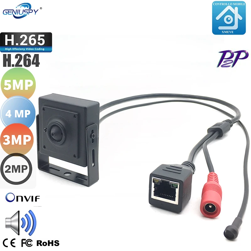 Najtaniej 5MP 4MP 3MP 2MP tajnych H.265 CCTV bezpieczeństwa Mini 5.0MP kamera bezpieczeństwa ip nadzoru domu ONVIF P2P audio wideo rekord