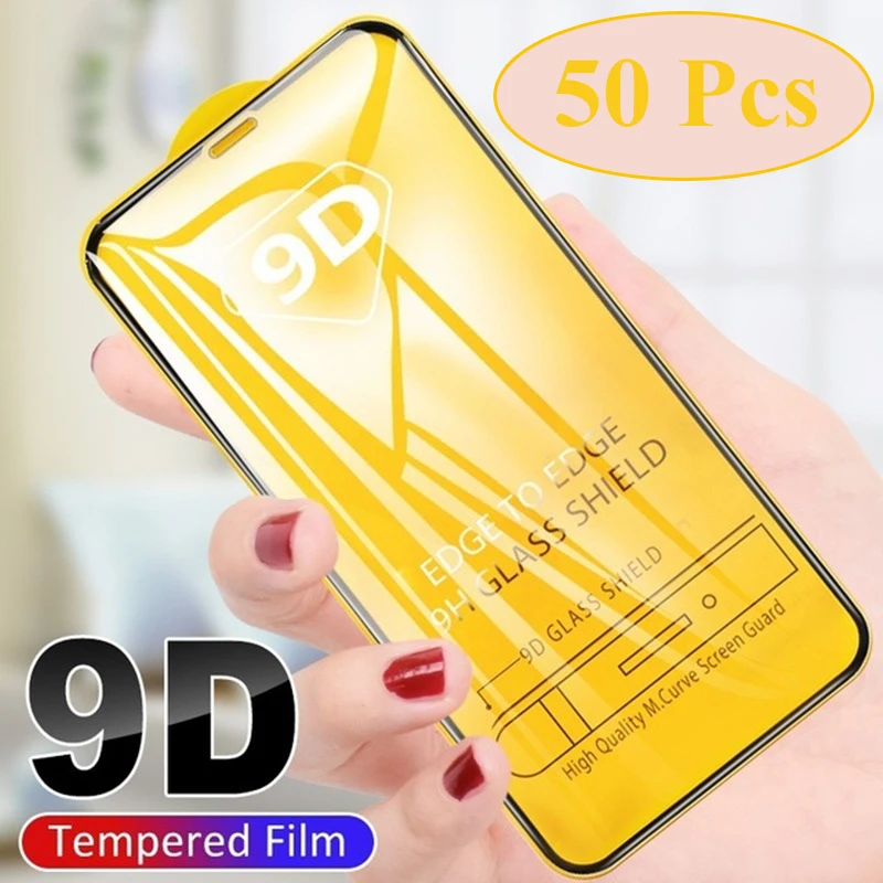 Изогнутое закаленное стекло 9D для Xiaomi Mi 11 Lite 11X Pro 11T CC11 A4 черная 4 звена Poco M4 C31 50 шт. |