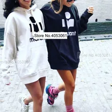 Женская хлопковая Повседневная Толстовка с капюшоном с буквенным принтом, свободная толстовка-Женский/Женский пуловер с принтом/топ с принтом