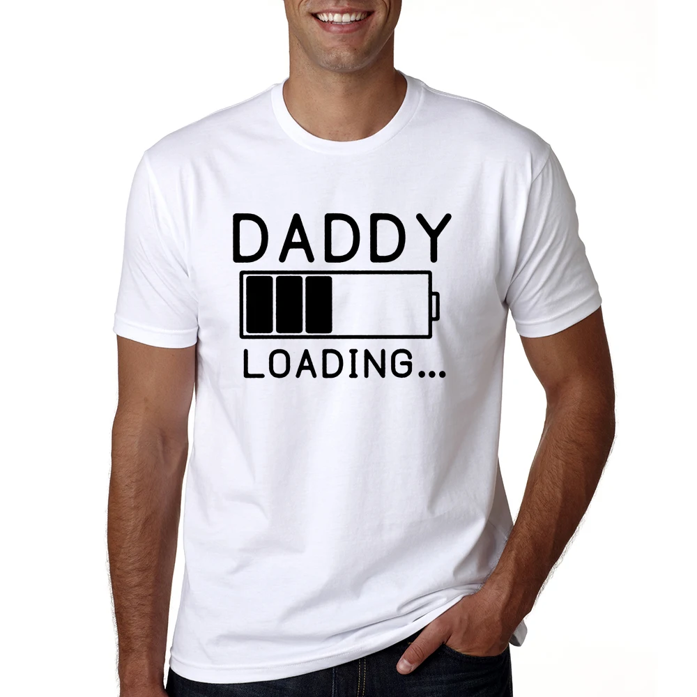 1pc Daddy Mommy Loading Preganant Anouncement Tshirt New Mom dad Couple Match Tshirt White Clothes Pregnant