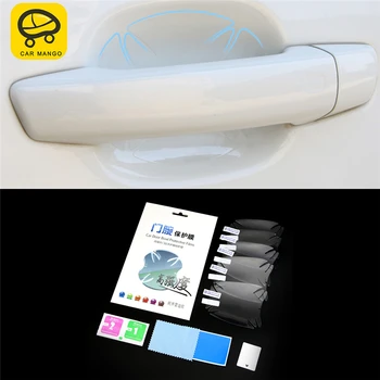 

CARMANGO Car Styling Door Bowl Wrist Protective Film Cover Sticker Exterior Accessories for Audi Q3 8U 2016 2017 2018