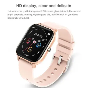 

P8 1.4 inch Smart Watch Men Full Touch Fitness Tracker Smart GTS Pressure Women Clock Blood Smartwatch For Xiaomi V0Q8