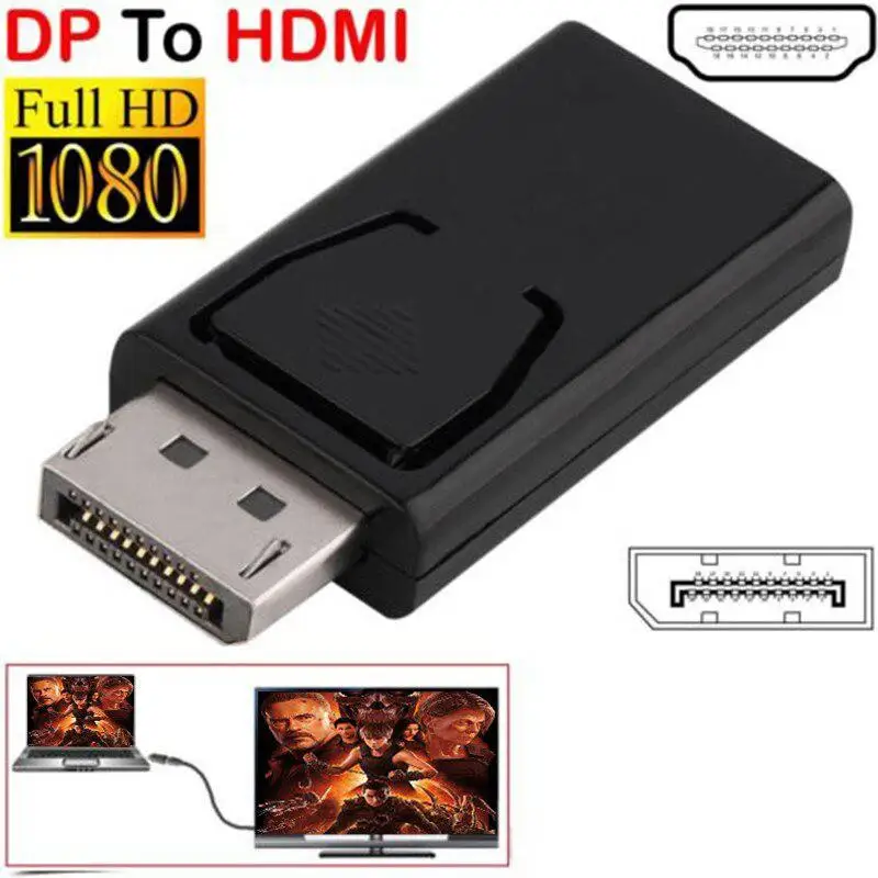 MeterMall дропшиппинг порт дисплея DP папа к HDMI Женский адаптер Черный Высокое