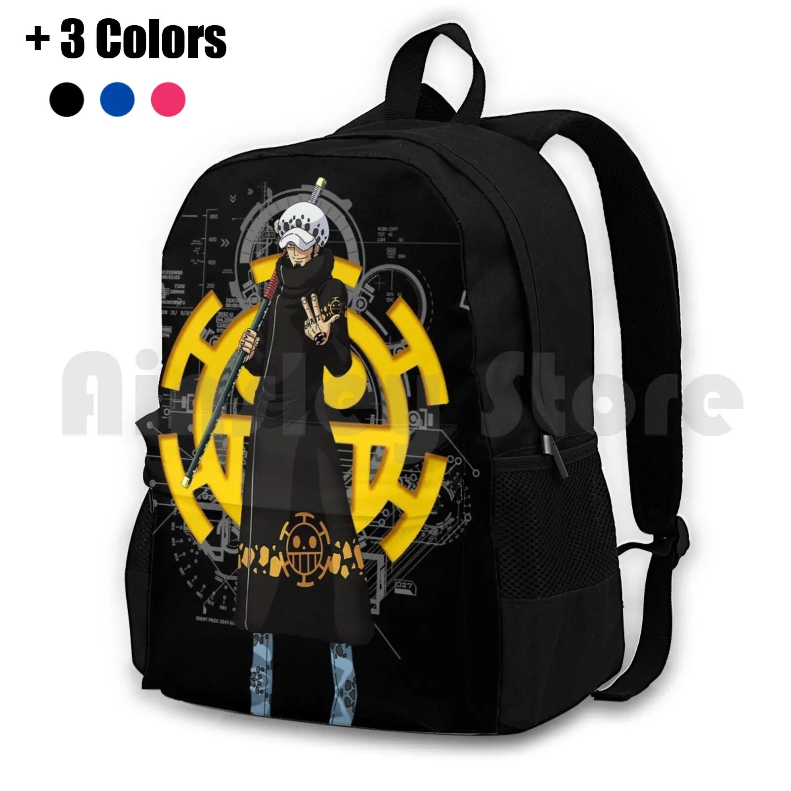 

Водостойкий рюкзак Trafalgar Law для походов, кемпинга, путешествий, Луффи манга, аниме «шамбы смерти», мультфильмы