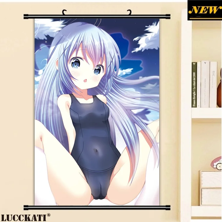 40X60 см, Gochiusa Gochuumon wa Usagi Desu ka Rabbit, сексуальная лоли, мультфильм, аниме картинка, настенная прокрутка, холст, живопись, плакат - Цвет: Q