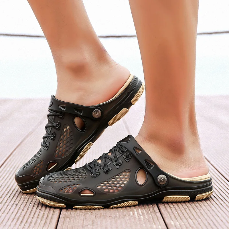 

2019 Summer New Style Beach Casual Shoes Porous Jelly MEN'S SHOES Fashion 40-45 Leisure Slippers of Goods