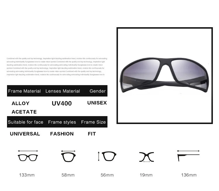 Eefton поляризационные солнцезащитные очки, мужские, бренд Косты, зеркальные, для улицы, для вождения, солнцезащитные очки, мужские очки с квадратной оправой, UV400, очки с логотипом