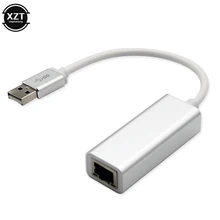 USB 2,0 к RJ45 10/100 Мбит/с USB Ethernet адаптер Сетевая карта LAN USB Сеть алюминиевый сплав RJ45 карта для ПК ноутбук Win7 Mac