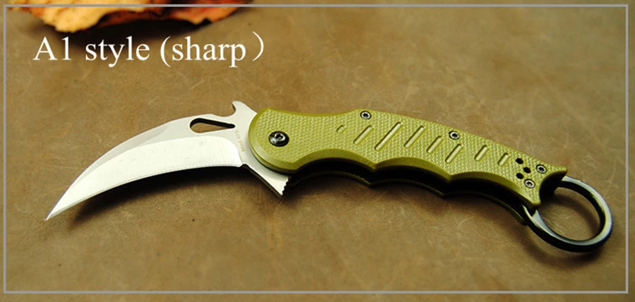 Karambit коготь складной нож 5Cr13 лезвие G10 ручка тренера обучение Кемпинг Карманный выживания охотничьи и Тактические Ножи EDC инструмент