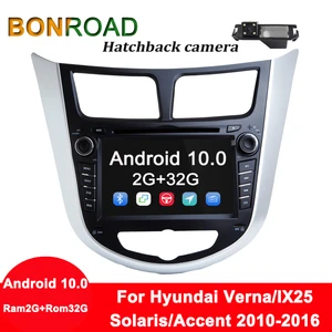 Image 5 - Bonroad Android 10 Ram2G + Rom32G เครื่องเล่นมัลติมีเดียรถยนต์ DVD สำหรับ Solaris Verna Accent 2010 2016 รถ GPS วิทยุนำทาง