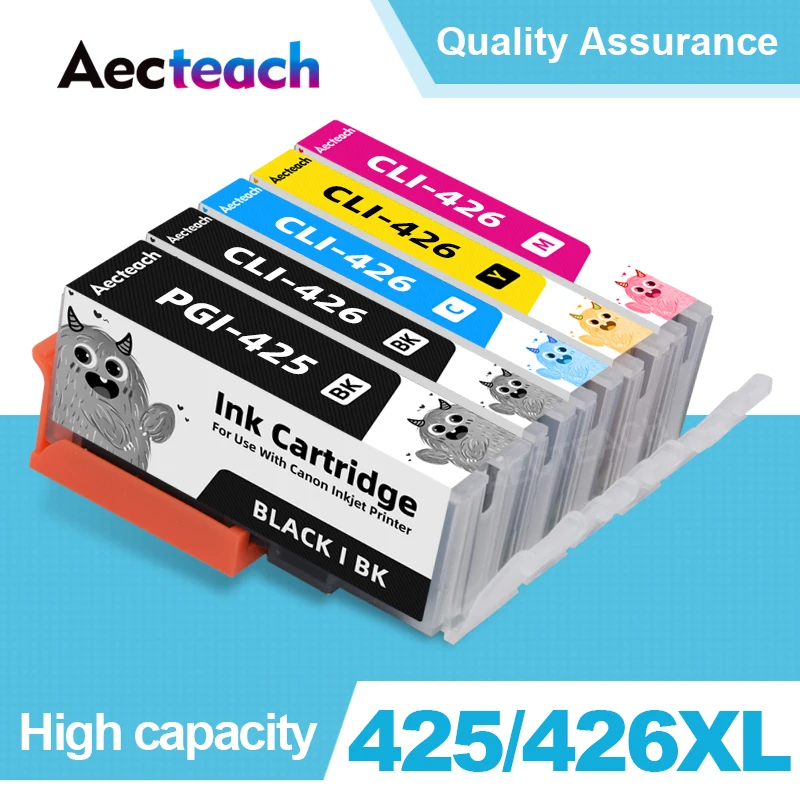 Чернильный картридж Aecteach PGI 425 CLI 426 для Canon PGI-425 PIXMA IP4840 IP4940 IX6540 MG5140 MG5240 MG5340 MX894 Prnter |