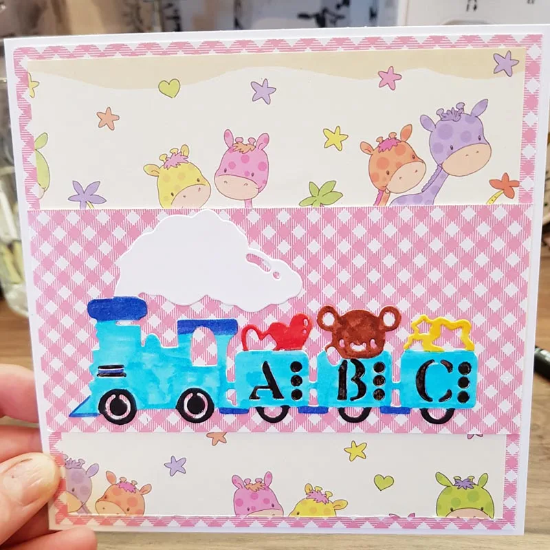 Surprise Creation Cutting dies Baby train Scrapbook Cardmaking Paper craft DIY Stencil Metal | Дом и сад