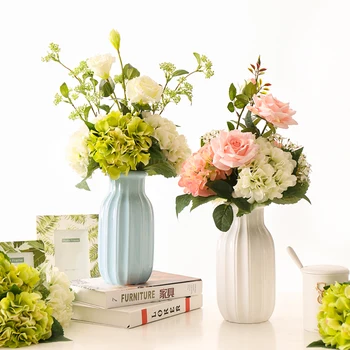

SIMULATION FLOWER VASE SET CREATIVE MODERN LIVING ROOM TABLETOP DECORATION CERAMIC VASE HOME WEDDING DRIED FLOWER DECORATION