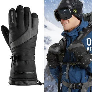 

Waterproof Winter Warm Gloves Men Ski Gloves Snowboard Gloves Motorcycle Riding Winter Fleece Snow Windstopper Glove