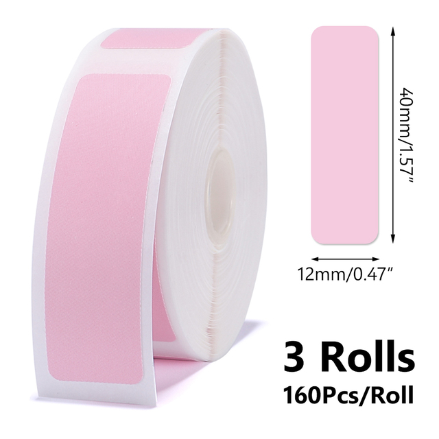 Wireless Portable Pocket Label Printer Paper Rolls Colorful 12x30mm 12x40mm 15x30mm 15x50mm Label Paper Label Maker Papers