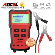 ANCEL BST100 testeur de batterie de voiture 12V analyseur de chargeur 2000CCA Test de tension de démarrage charge Cricut outils de charge testeur de batterie de voiture