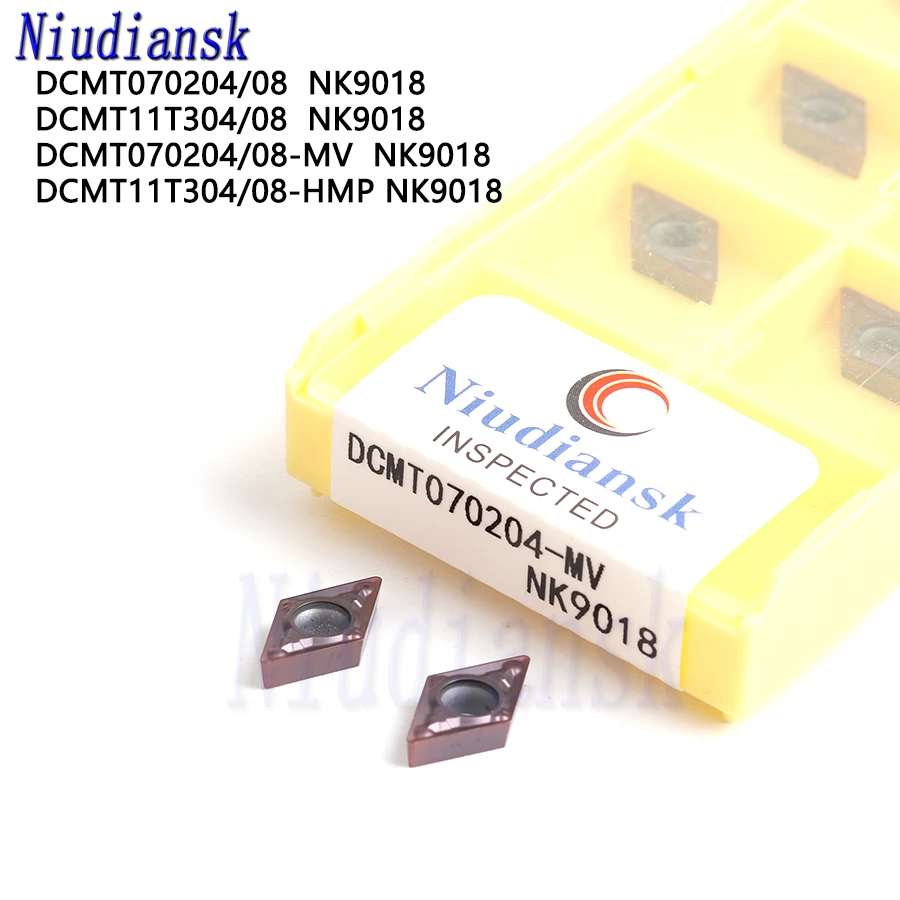 DCMT070204 DCMT070208 DCMT11T304 DCMT11T308 NK9018 высококачественные карбидные вставки инструмент для внутренней обточки