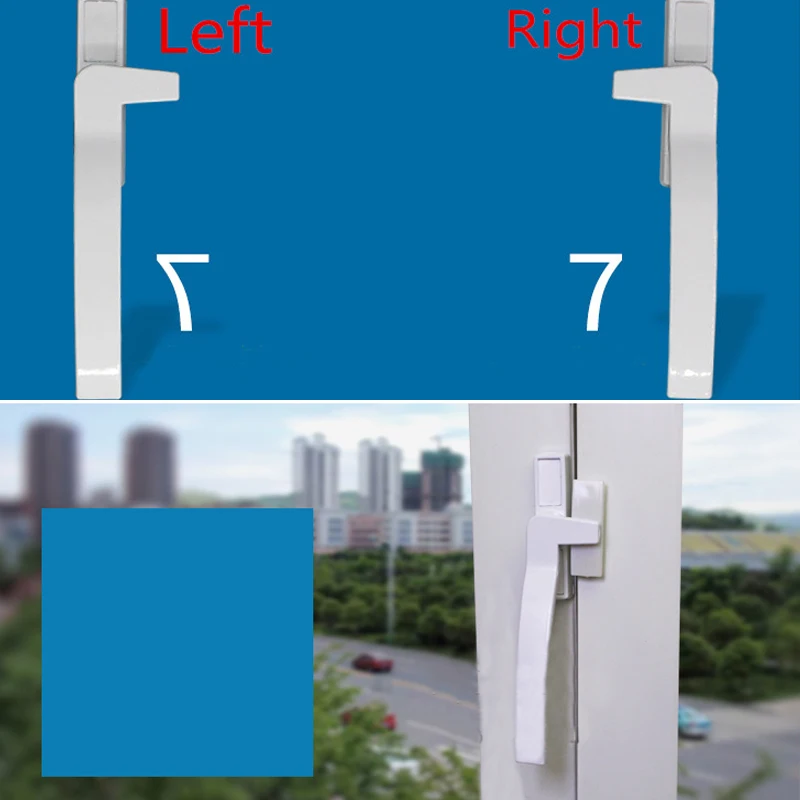 White Replacement Window Handles Right/ Hand Zinc Alloy Window Hardware Door Handle Security Lock Door Latch