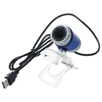 

USB UVC Web Camera HD Webcam High Definition PC Digital Net Bar Laptop Office Home Blue