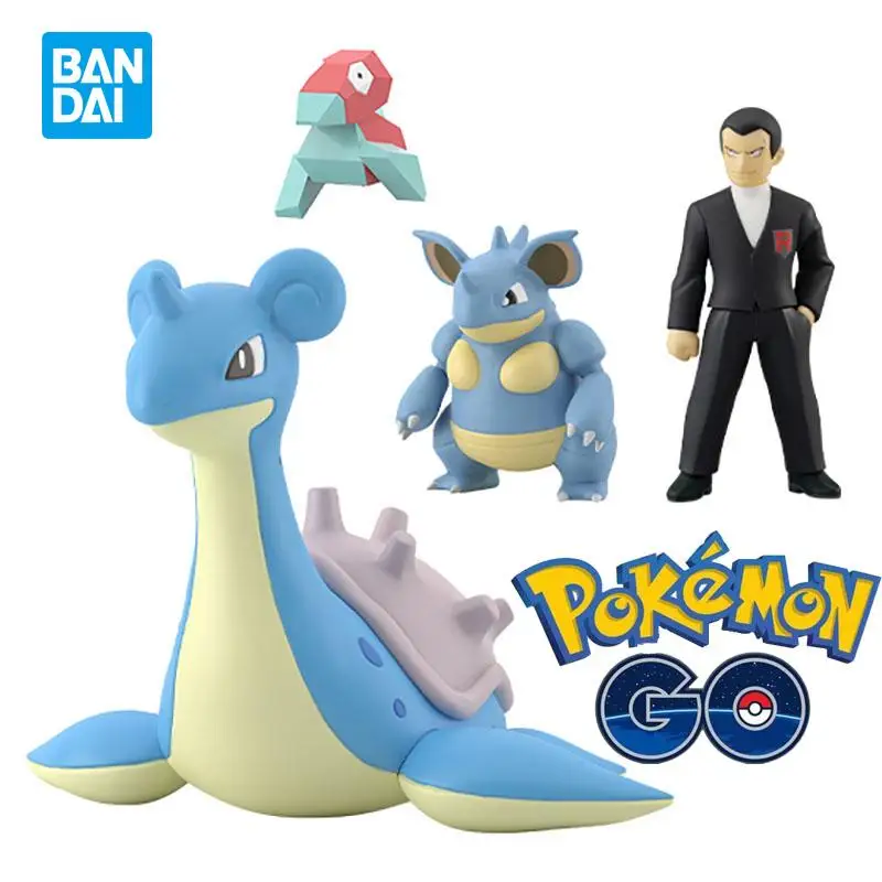 

Bandai Original 1/20 PB Pokemon Scale World Kanto SYLPH company set Nidoqueen Lapras Giovanni Action Figure Model Toys