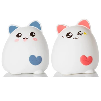 

Love Style Led Night Lights Usb Rechargeable Press Control Bedroom Light Childs Silicone Night Lights