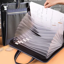 Портативная Холщовая Сумка для документов, держатель для документов А4, Сумка для документов, 13 слоев, классификация, тестовые бумаги, офисные, бизнес, расширяющиеся папки для файлов